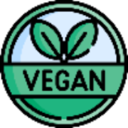 Vegan certification logo – 100% plant-based, cruelty-free